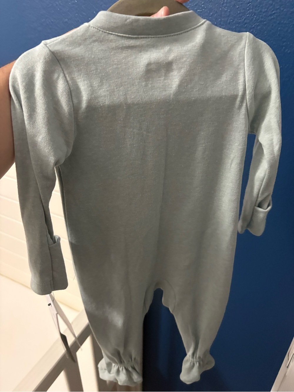Nike Light Blue/Gray Stretch One-Piece Kids Pajamas 6 months!